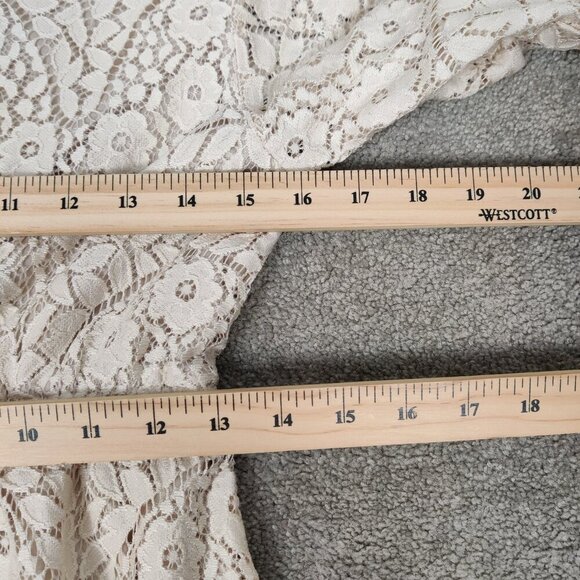 H&H&R Kid's Dress Size M Beige Lace Lined Boho Bohemian Party Minimalist Chic - Picture 10 of 11